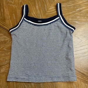 Striped Navy & White Tank Top vintage Next Era